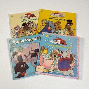 Lot 4 Books 1980s Pound Puppies Paperback Kids Nostalgia Gift 80s Children’s Dog